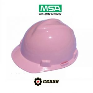Casco MSA V-GARD tipo cachucha rosa